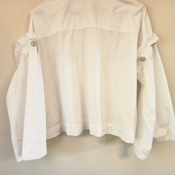 Yohji Yamamoto Takeshi Kosaka By Y's Pink Label White Shirt Removable Slv Sz 2 - Picture 14 of 16